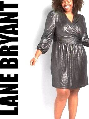 🌺LANE BRYANT Metallic Shimmer Dress🌺